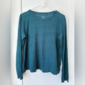 Eileen Fisher Long Sleeve Tee 100% Linen